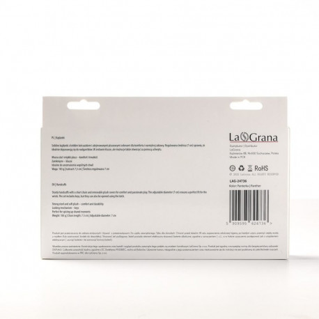 Kajdanki Erotyczne Metalowe z Futerkiem Panterka Biało Czarne