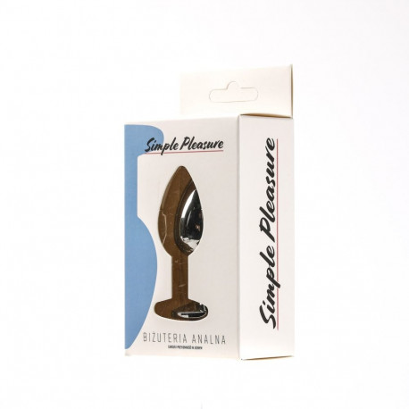 Anaaltapp S terasest tumesinise kristalliga, hõbedane