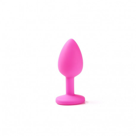 Anaaltapp silikoonist S kristalliga, roosa, helesinine