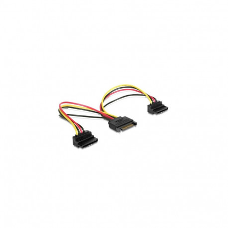 Y-toitekaabel SATA 15-pin > 2x SATA HDD (15cm)
