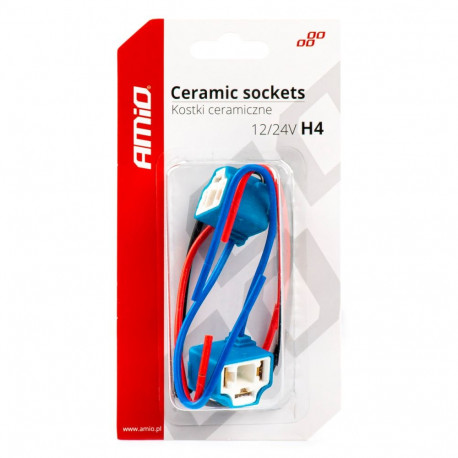 Pirnipesa 2tk, pööratud 12/24V, sokkel H4, juhe 15cm