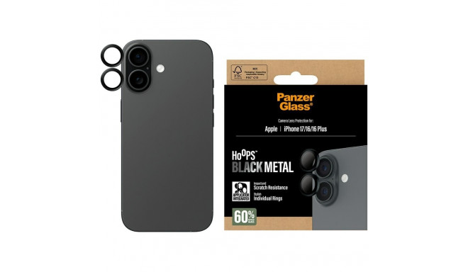 PanzerGlass Hoops Tempered Glass Lens Screen Protector for iPhone 16 / 16 Plus / 17