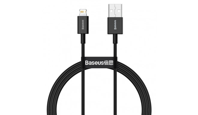 Baseus Superior USB - Lightning fast charging data cable 2,4 A 1 m black (CALYS-A01)