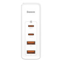 Baseus GaN2 Pro fast charger 100W USB / USB Type C Quick Charge 4+ Power Delivery white (CCGAN2P-L02 Baseus GaN2 Pro fast charger 100W USB / USB Type C Quick Charge 4+ Power Delivery white (CCGAN2P-L02