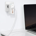 Baseus GaN2 Pro fast charger 100W USB / USB Type C Quick Charge 4+ Power Delivery white (CCGAN2P-L02 Baseus GaN2 Pro fast charger 100W USB / USB Type C Quick Charge 4+ Power Delivery white (CCGAN2P-L02