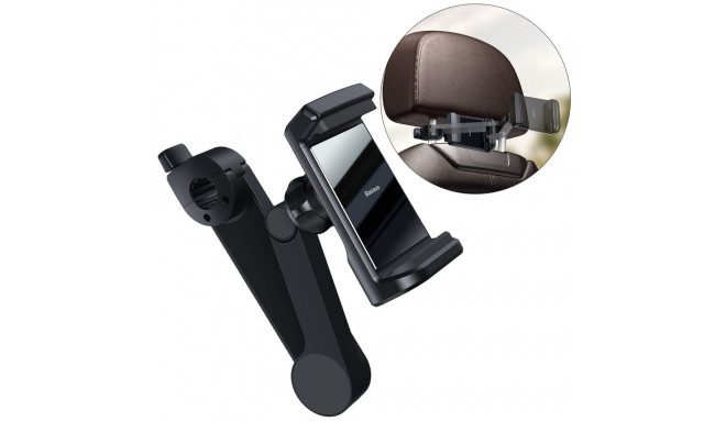 Baseus car headrest phone holder with built-in 15 W Qi wireless charger black (WXHZ-01)