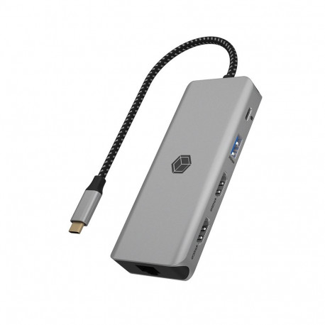 ICY BOX IB-DK4012-CPD Wired USB 3.2 Gen 1 (3.1 Gen 1) Type-C Anthracite, Black