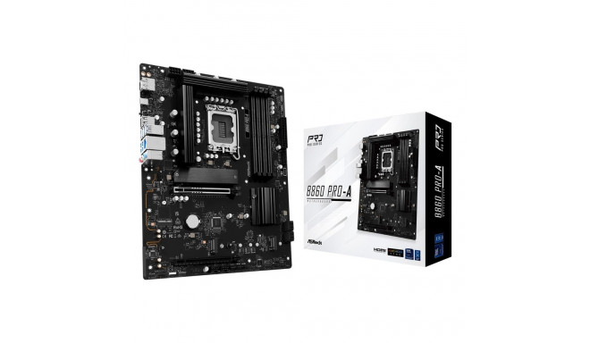 Asrock B860 Pro-A Intel B860 LGA 1851 (Socket V1) ATX emaplaat