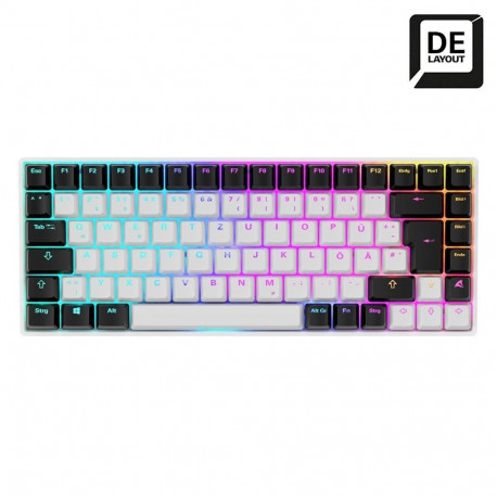 Sharkoon SKILLER SGK50 S3 klaviatuur gaming USB QWERTZ saksa valge