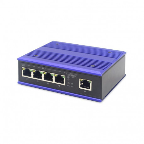 ASSMANN Electronic DN-651118 network switch Gigabit Ethernet (10/100/1000) Black, Blue