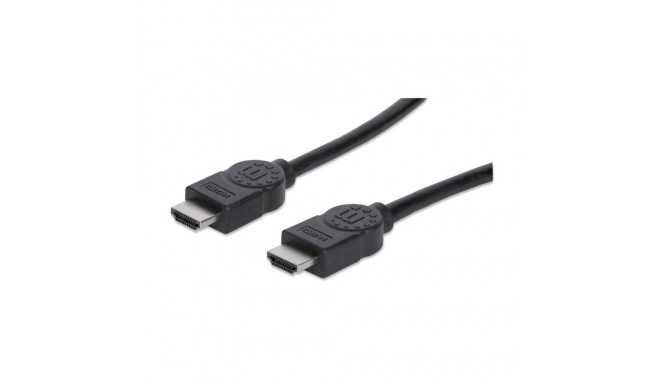 Manhattan HDMI 4K@30Hz kaabel, 15m, isane-isane, must, ultra HD 4k x 2k, täielikult varjestatud, kul