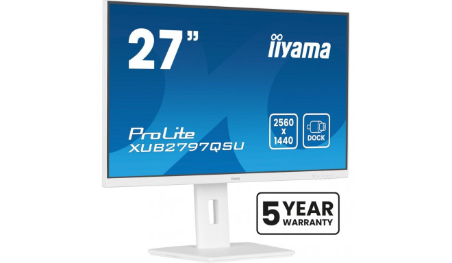 iiyama ProLite 27” QHD IPS-tehnoloogiaga paneel USB-hubiga ja 100Hz värskendussagedusega ning 150mm 