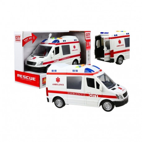 Auto Karetka Pogotowia Ambulans Efekty Gra Świeci