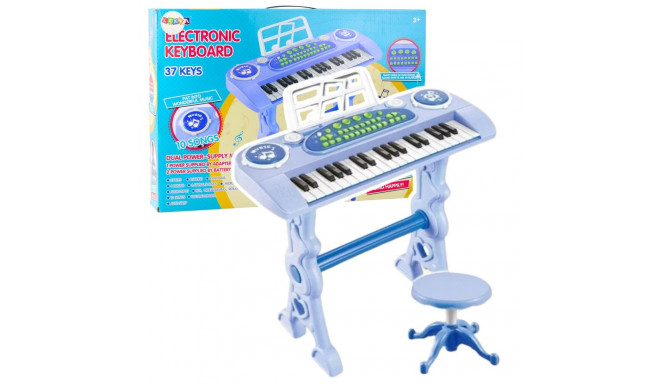 elektrooniline laste klaver mikrofoniga 37 klahvi sinine