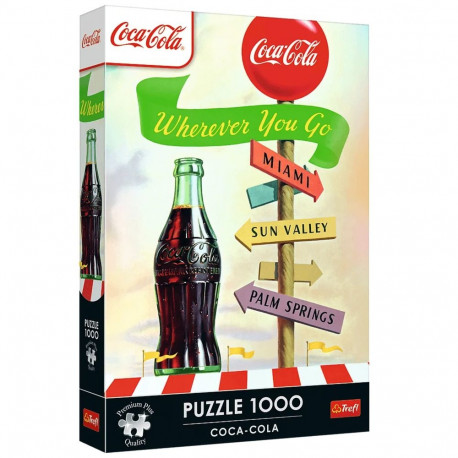 Puzzle - 1000 Premium Plus - Coca-Cola: kuhu iganes lähed - Trefl 12098