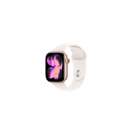 Apple Watch Series 11 GPS + Cellular 42mm Rose Gold Aluminium Case with Light Blush Sport Band - S/M