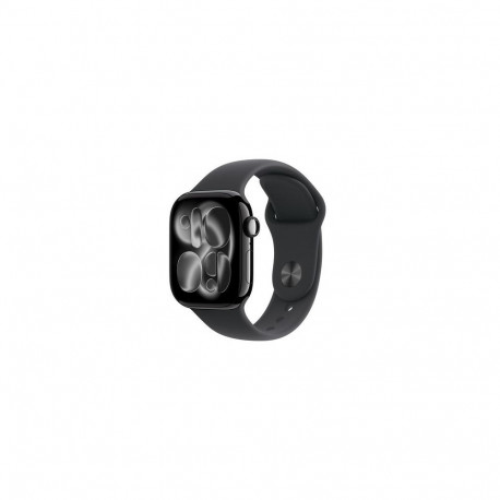 Apple Watch Series 11 GPS + Cellular 42mm Jet Black Aluminium Case with Black Sport Band - M/L