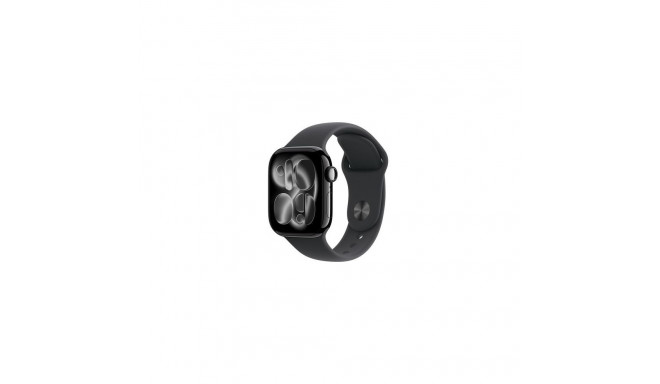Apple Watch Series 11 GPS 42mm Jet Black Aluminium Case with Black Sport Band - M/L