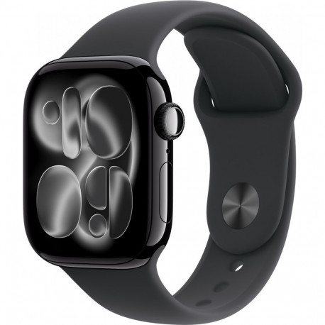 "Apple Watch S11 Aluminium Cellular 42mm Diamantschwarz (Sportarmband schwarz) S/M"