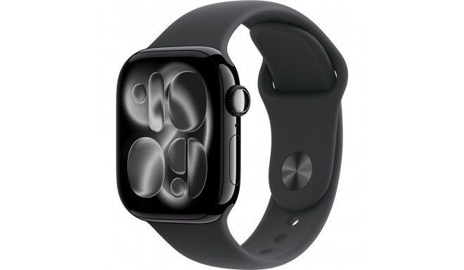 "Apple Watch S11 Aluminium 42mm Diamantschwarz (Sportarmband schwarz) S/M"