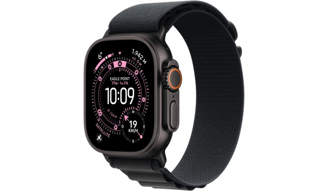 "Apple Watch Ultra 3 Titanium Cellular 49mm Schwarz (Alpine Loop schwarz) Large"