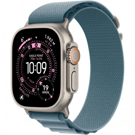"Apple Watch Ultra 3 Titanium Cellular 49mm Natur (Alpine Loop hellblau) Medium"