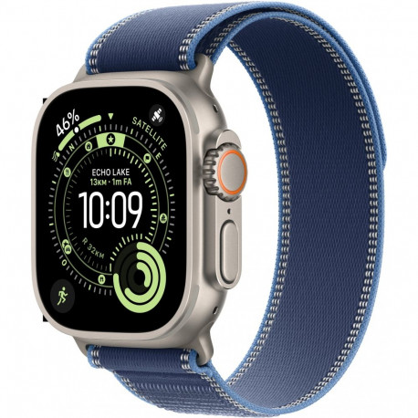 "Apple Watch Ultra 3 Titanium Cellular 49mm Natur (Trail Loop blau/hellblau) M/L"