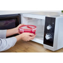 "Emsa Mikrowellendose Clip & Micro N10605 Mikrowellenventil Rot/ Transparent"