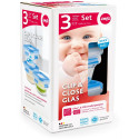"Emsa N10507 Clip & Close Glas Frischhaltedosen-Set 3-teilig Transparent/Blau" "Emsa N10507 Clip & Close Glas Frischhaltedosen-Set 3-teilig Transparent/Blau"