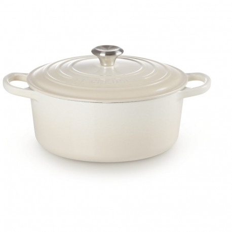 "Le Creuset Signature Roaster round 26cm meringue (21177267164430)"