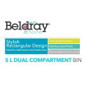 Beldray LA035235SSFEU7 5-Litre Dual Compartment Bin – Stainless Steel