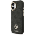 Guess 4G Strass logo ja suur rihm metallnupud MagSafe ümbris iPhone 17 must