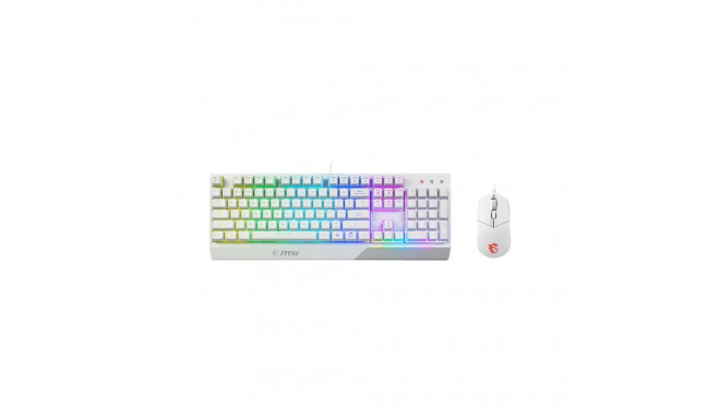 MSI | Vigor GK30 KOMPLEKT VALGE | Klaviatuuri ja Hiire Komplekt | Juhtmega | Hiir kaasas | US | Valg
