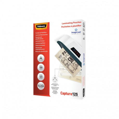 Fellowes | Laminating Pouch PREMIUM | A4 | Glossy | Thickness: 125 micron, Qty Per Pack: 100 pcs; Id