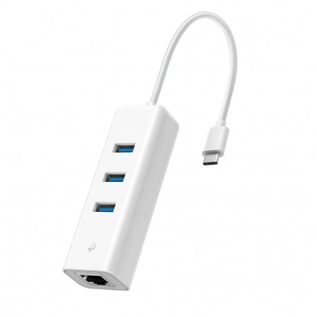 TP-LINK võrguadapter UE330C USB 3.0 Type-C to Gigabit Ethernet 3-pordilise USB 3.0 Type-A jaoturiga