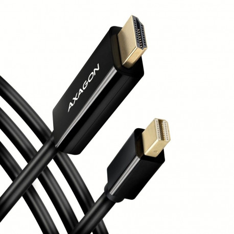 AXAGON adapterkaabel RVDM-HI14C2 Mini-DisplayPort-HDMI 4K/30Hz 180cm, must