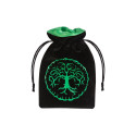 Forest Velor Dice Bag Black And Green Color