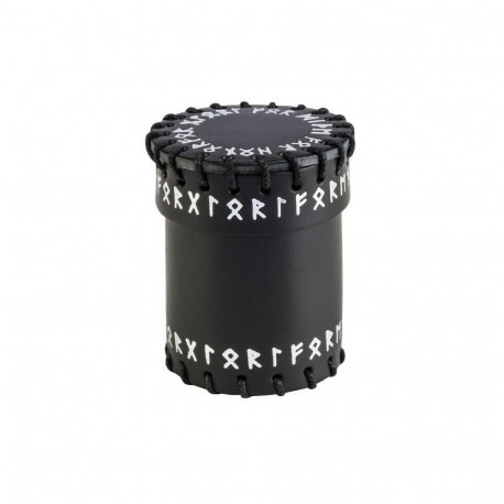 Runic Black Leather Dice Cup