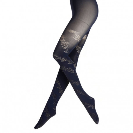 SOKISAHTEL EDITH lillemustrilised tumesinised sukkpüksid 442