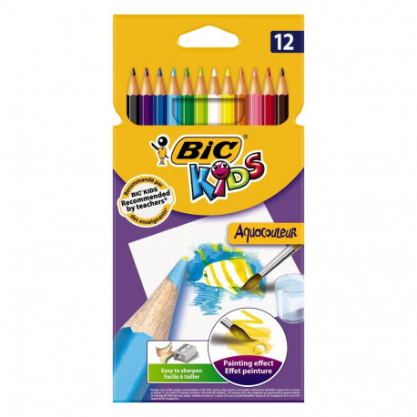 BIC Aquacouleur colored pencils 12 colors
