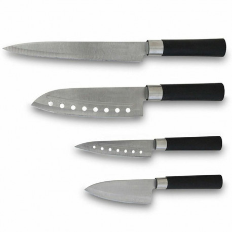 Nugade Komplekt Cecotec Santoku Must Roostevaba teras Süsinikkiud (4 pcs)