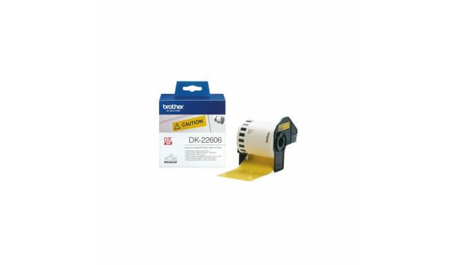 Printer Labels Brother DK22606 Yellow Black Yellow/Black