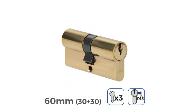 Kõvakübar EDM 85162 Kuldne Messing Pikk kaameralukk 60 x 30 x 17 mm