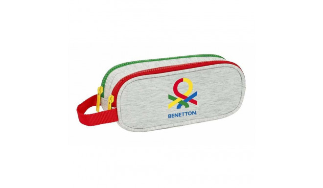Kahe tõmblukuga pliiatsikarp Benetton Pop Hall 21 x 8 x 6 cm