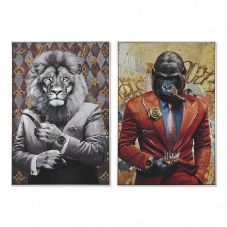 Canvas Home ESPRIT Gentleman 80 x 3,5 x 120 cm 82,5 x 3,5 x 122,5 cm (2 Units)