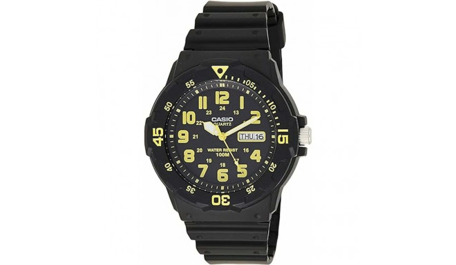 Meeste Kell Casio DIVER 100M Kollane Must (Ø 44,5 mm)