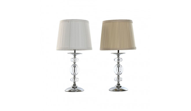 Desk lamp Home ESPRIT White Beige Metal 25 W 220 V 22 x 22 x 45 cm (2 Units)
