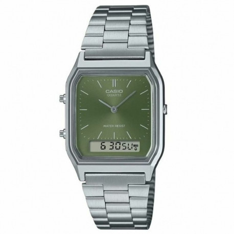 Unisex Kell Casio EDGY COLLECTION SUNRAY DIAL - GREEN MOSS Roheline Hõbedane