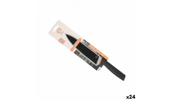 Kitchen Knife MasterChef Chef Black Silver 20 cm (24 Units)