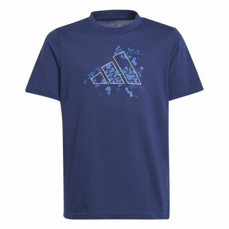 Men’s Short Sleeve T-Shirt Adidas Essentials Uni Train Blue - 7-8 Years